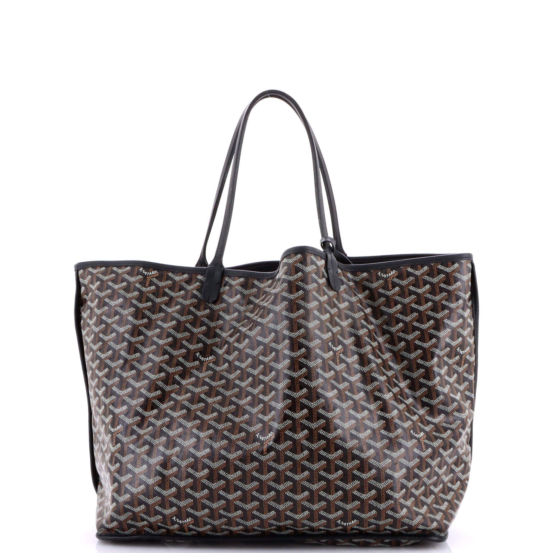 Pre-Owned Goyard Anjou Reversible Tote Coated Canvas GM, Alternate, color, Black