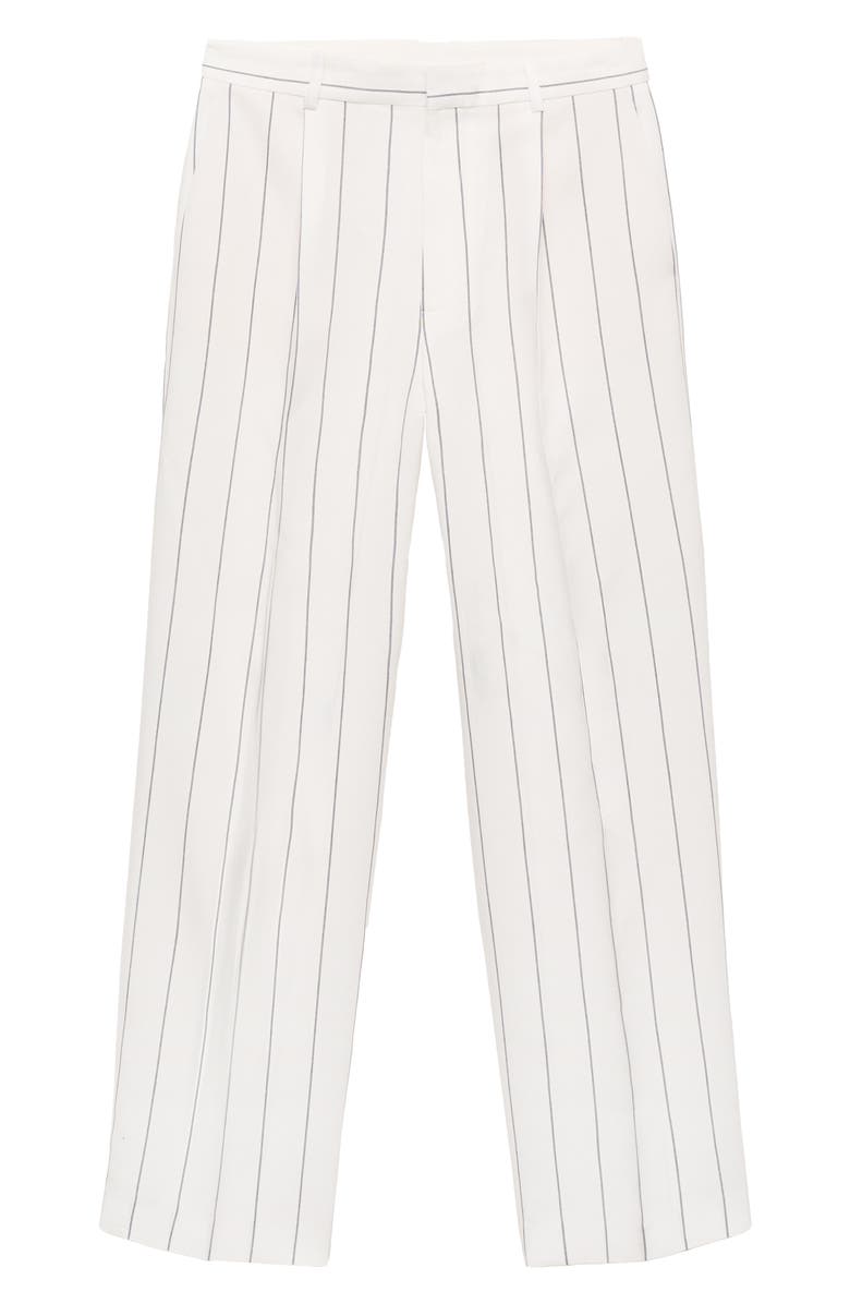 MANGO Stripe Suit Pants, Alternate, color, White