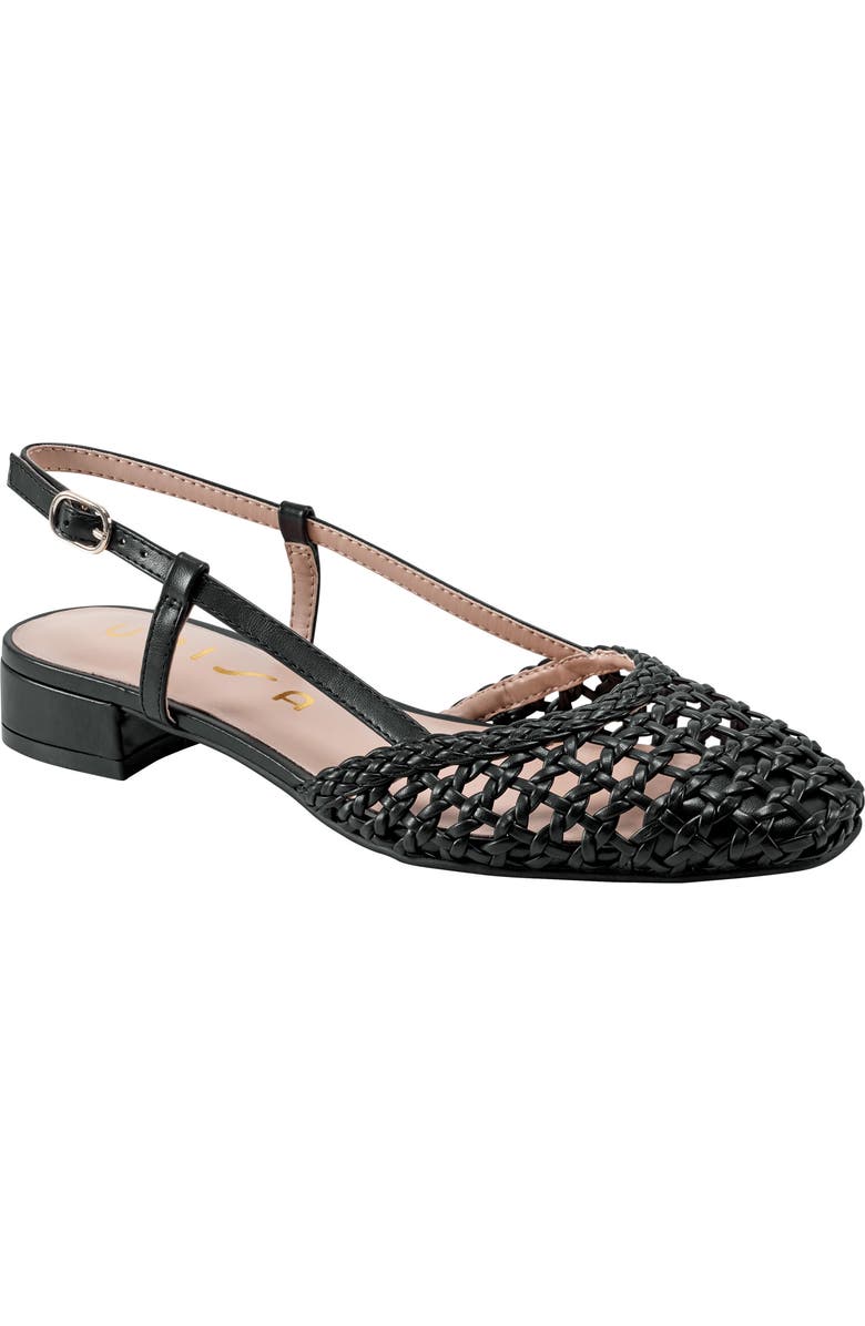 UNISA Braided Kitten Heel Slingback Ballet Flat, Main, color,