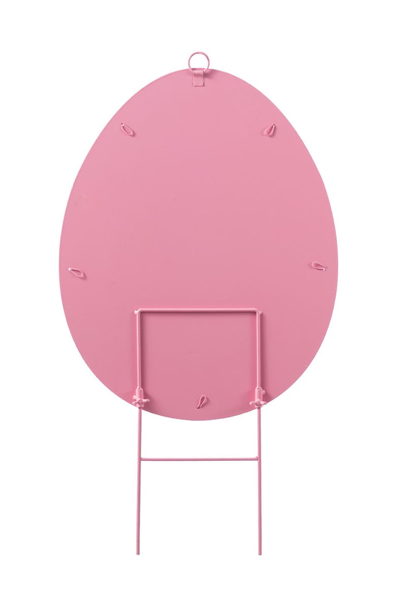 Glitzhome 24"H Easter Metal Egg Yard Stake, Alternate, color, Pink