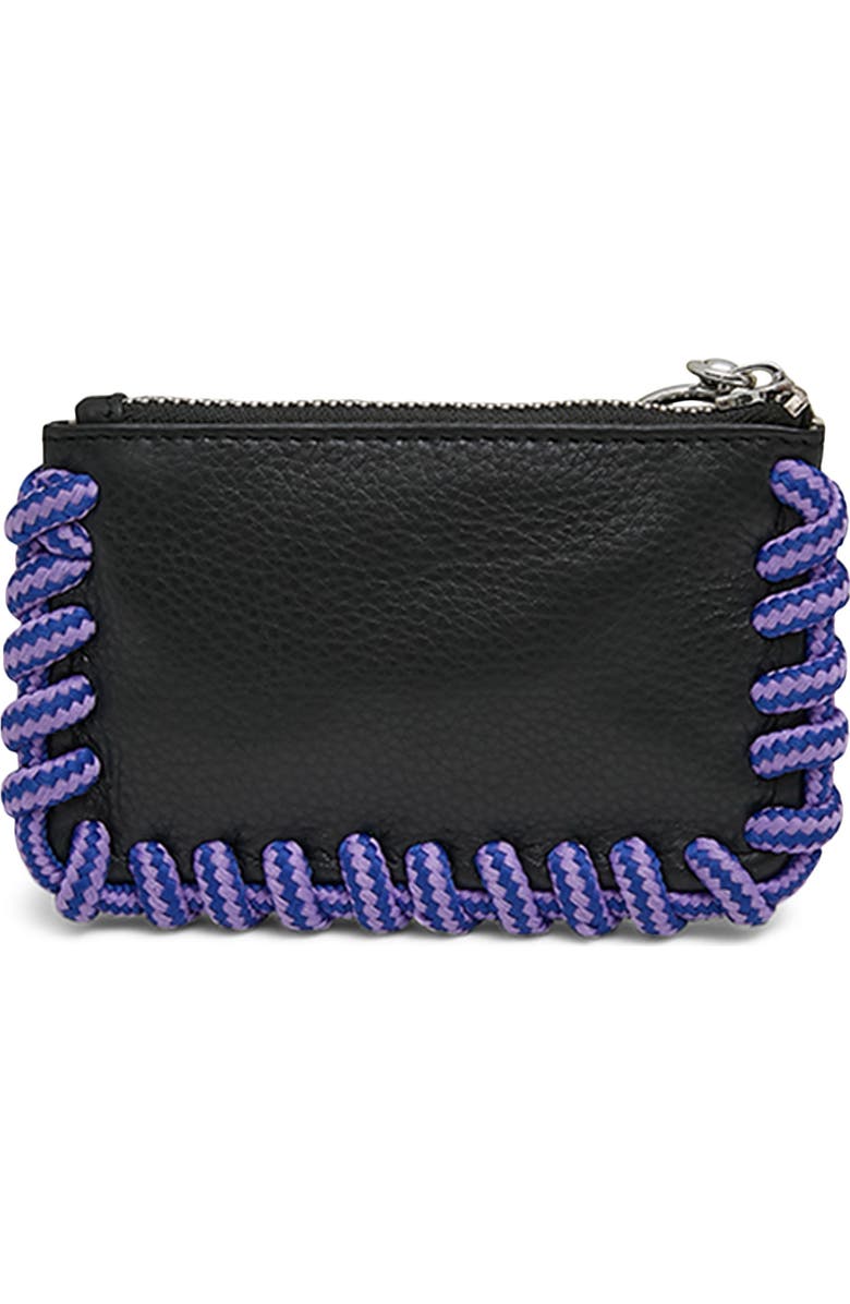 AIMEE Cord Trim Zip Pouch, Alternate, color, Black (Purple)