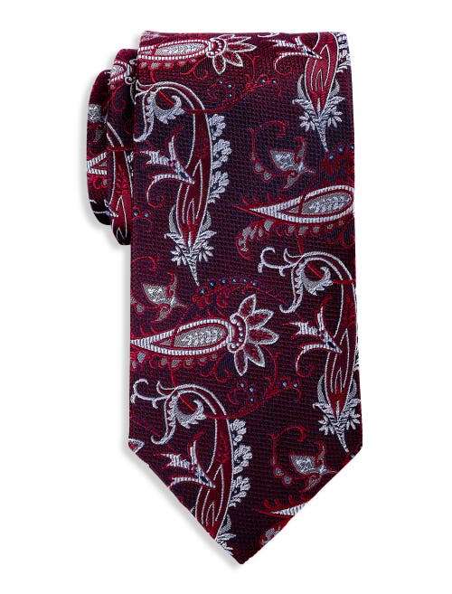 Oak Hill Premium By Dxl Big & Tall Paisley Tie In Burgundy