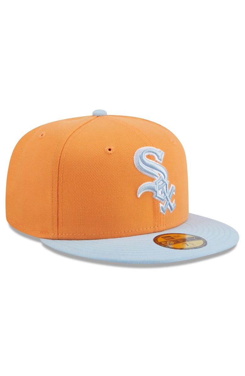 New Era Men's New Era Orange/Light Blue Chicago White Sox Spring Color Basic Two-Tone 59FIFTY Fitted Hat, Alternate, color, Orange