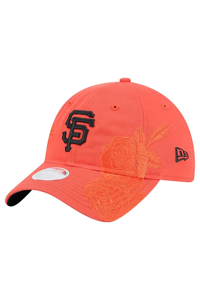 Women's New Era Orange San Francisco Giants Roses 9TWENTY Adjustable Hat, Main, color, Orange