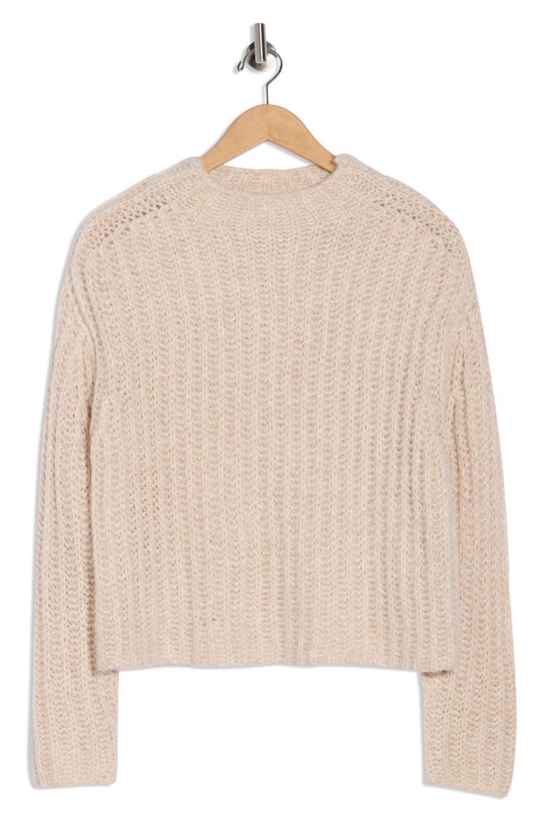 Funnel Neck Pullover Sweater, Alternate, color, OATMEAL HEATHER