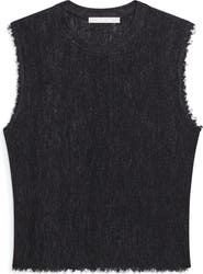 Helmut Lang Raw Edge Linen Blend Sweater Tank