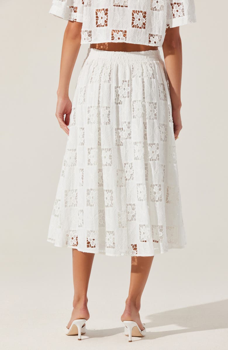 ASTR the Label Andolina Lace Midi Skirt, Alternate, color, 