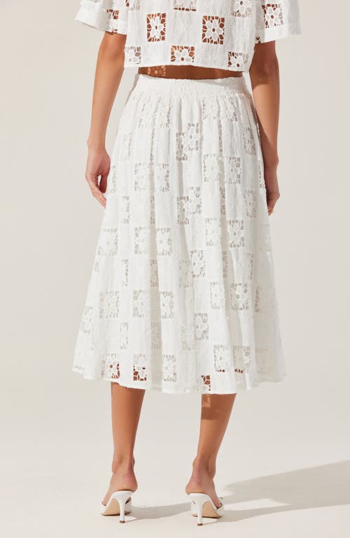Astr The Label Andolina Lace Midi Skirt In White