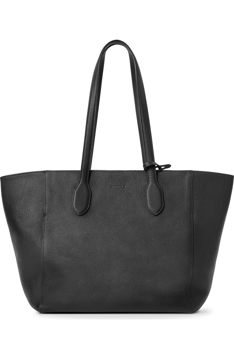 Shinola Runabout Pebble Leather Tote, Main, color, Black