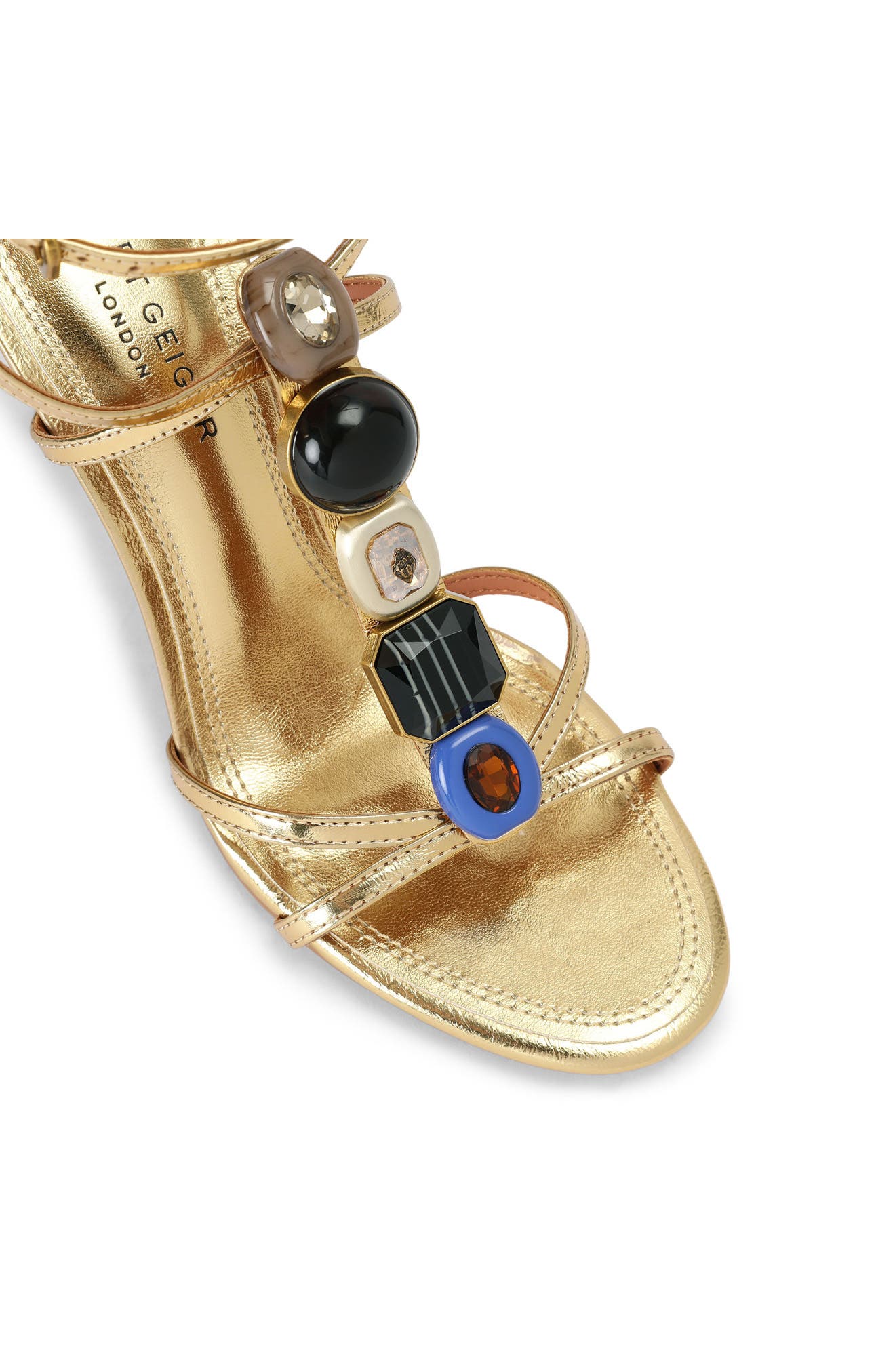 Loulou Leather Sandal, Alternate, color, GOLD