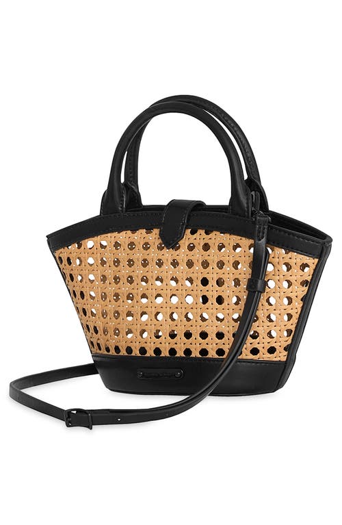 Rebecca Minkoff Micro Megan Rattan Fan Tote