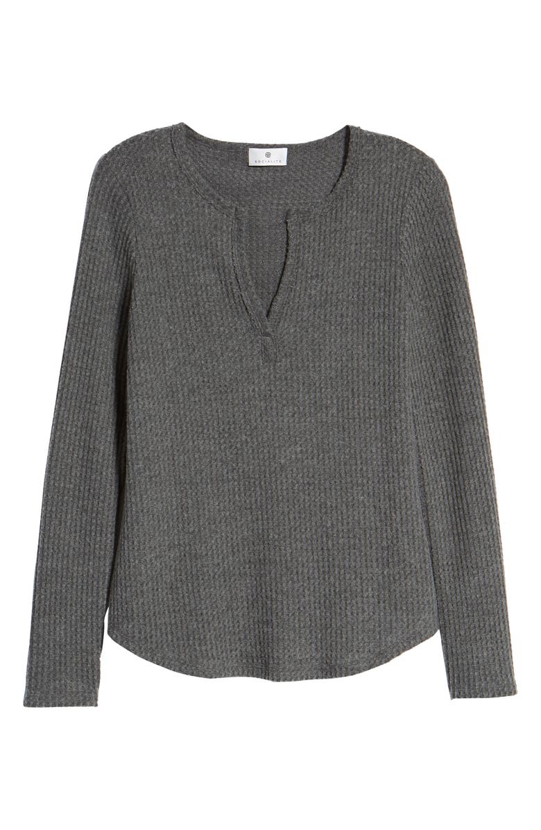 Socialite Thermal Henley Top, Alternate, color, 