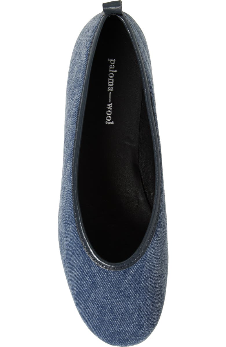 Paloma Wool Pili Denim Ballet Flat, Alternate, color, Denim