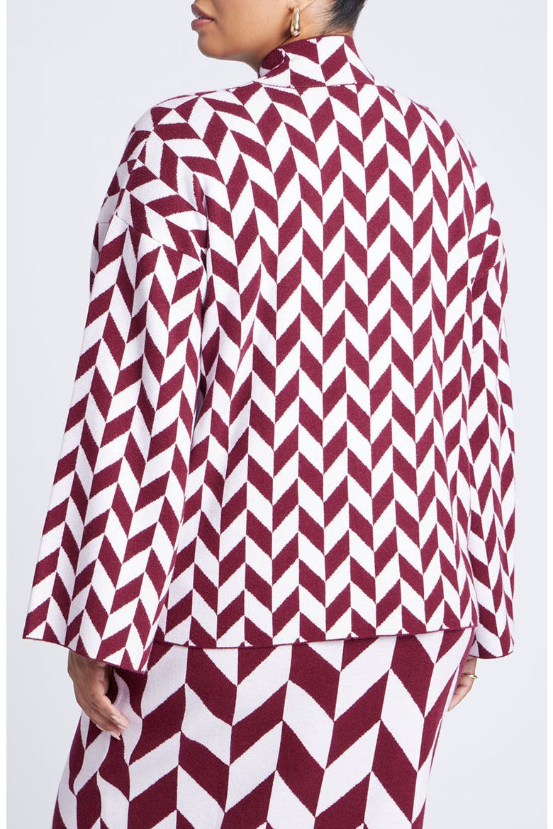 Mock Neck Intarsia Sweater, Alternate, color, HERRINGBONE STEPS