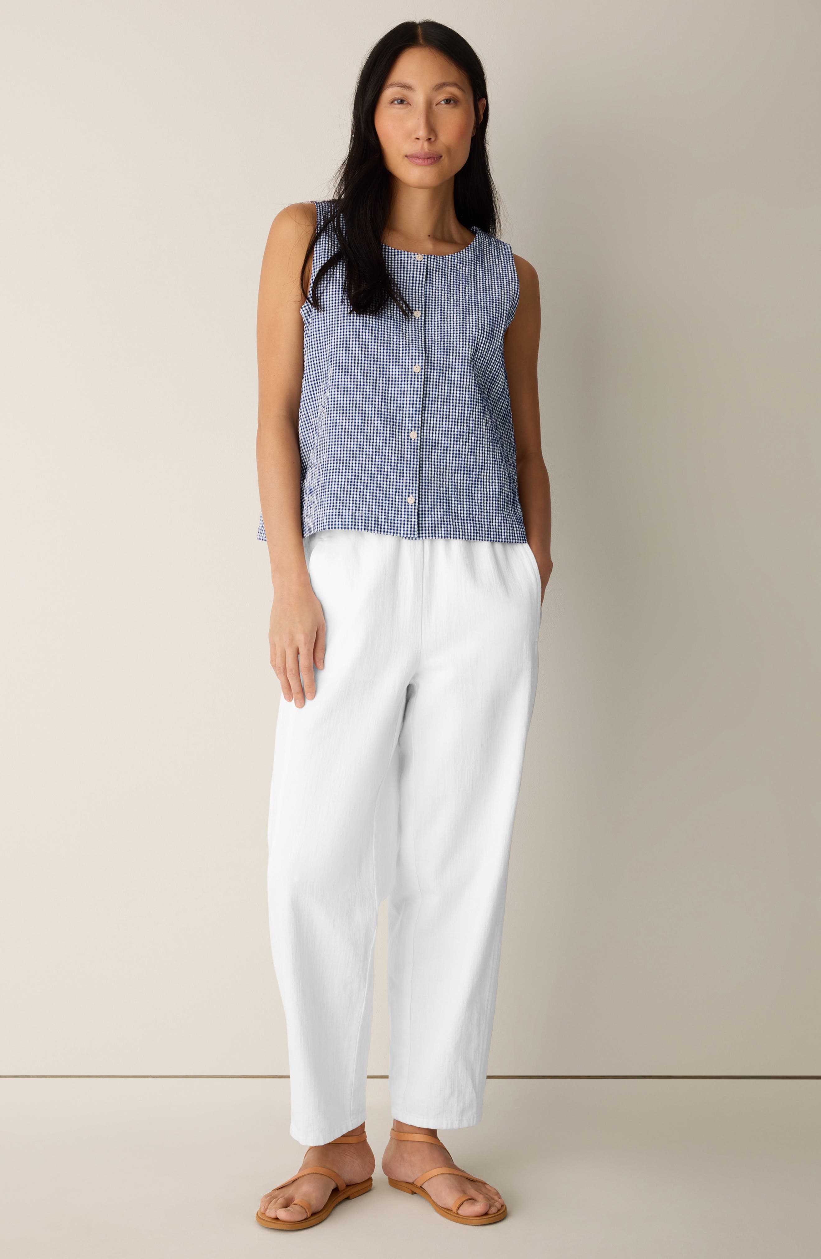 Женские Eileen Fisher Crinkled Stretch Organic Cotton Vest — фото 4