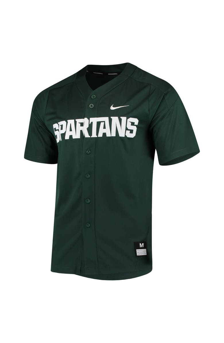 Nike Men's Nike Green Michigan State Spartans Vapor Untouchable Elite Full-Button Replica Baseball Jersey, Alternate, color, Green