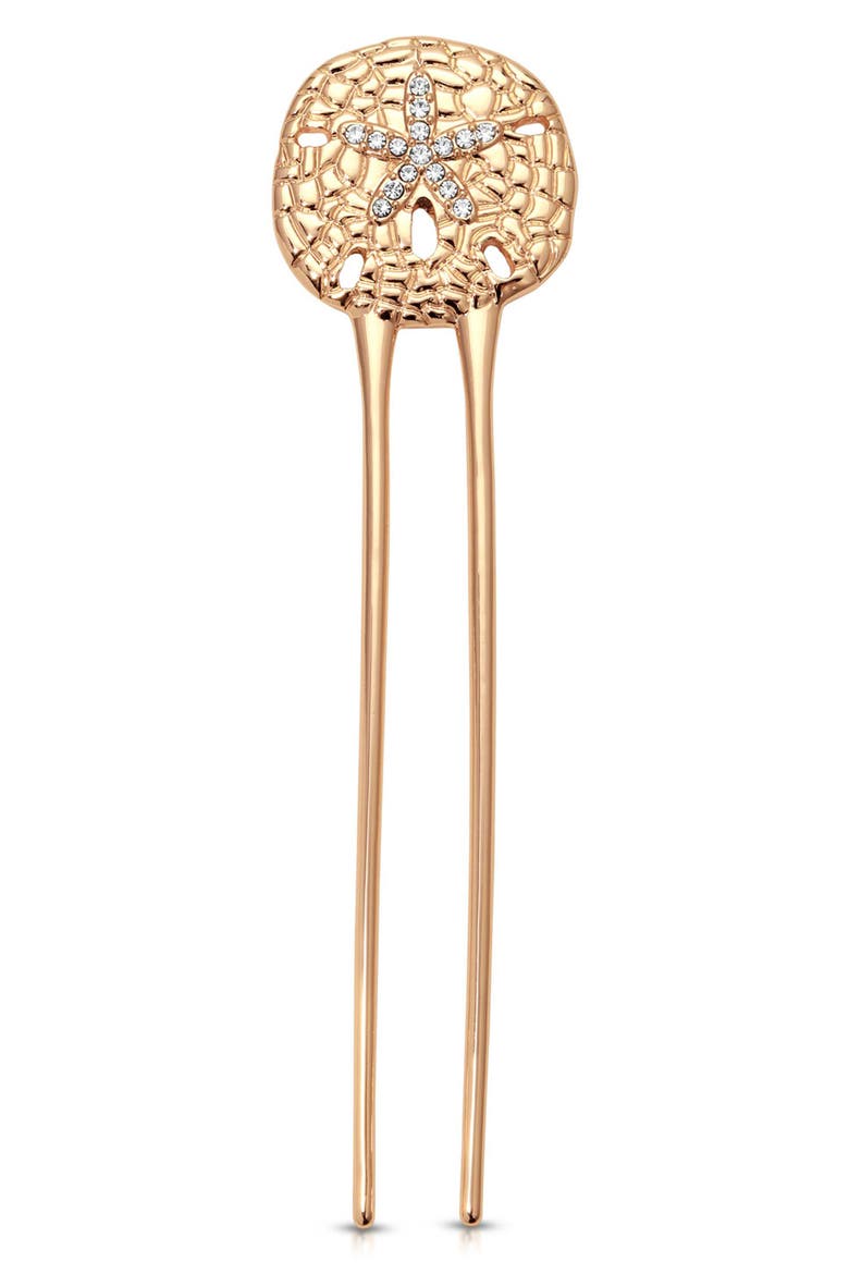 Sand Dollar Hair Pin, Main, color, GOLD