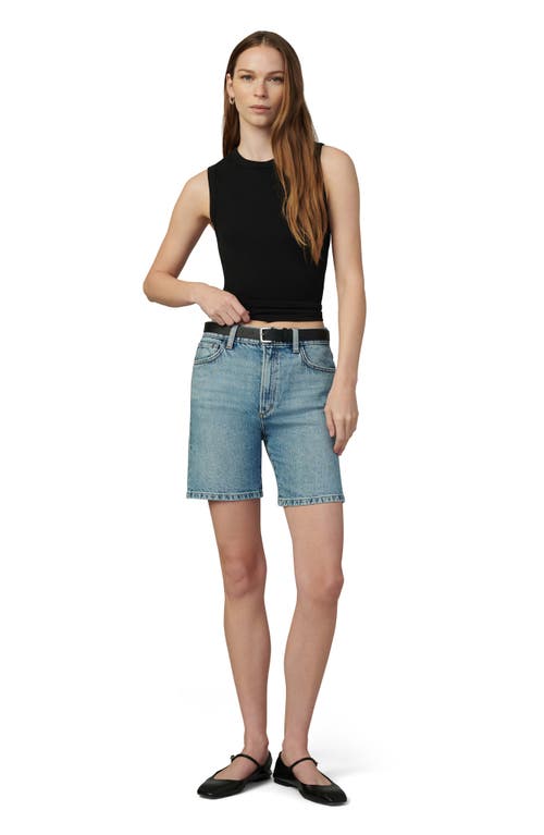 Shop Joe's The Joey Longline Denim Cuffed Shorts In Composure