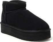 DEARFOAMS Fireside Kingston Genuine Shearling Platform Bootie
