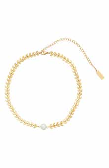 18k Gold Plated Freshwater Pearl Choker