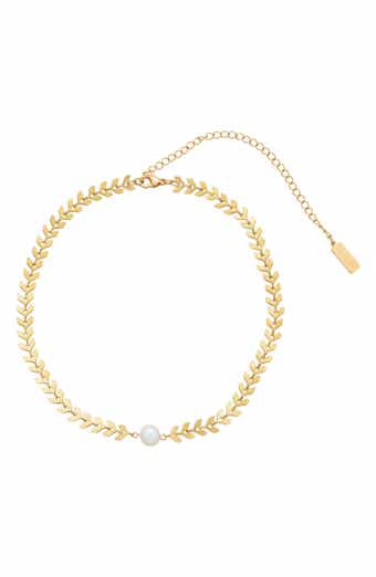 18k Gold Plated Imitation Pearl Choker