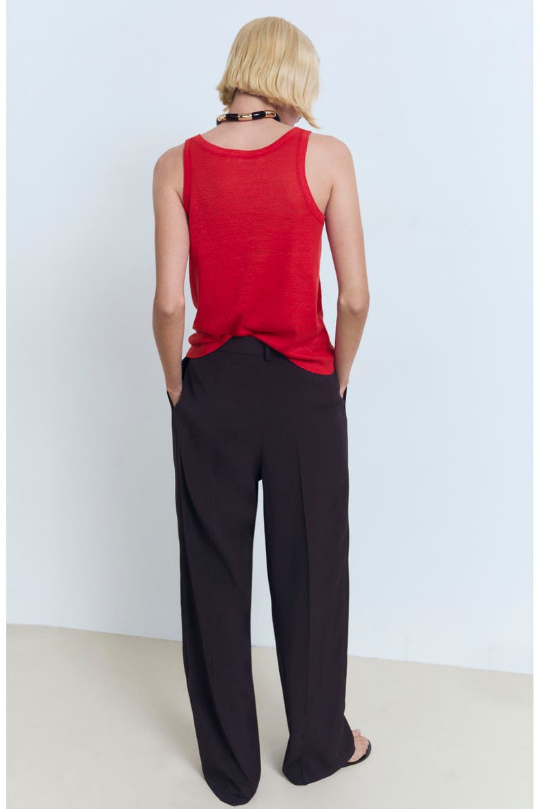 Linen Sweater Tank, Alternate, color, RED