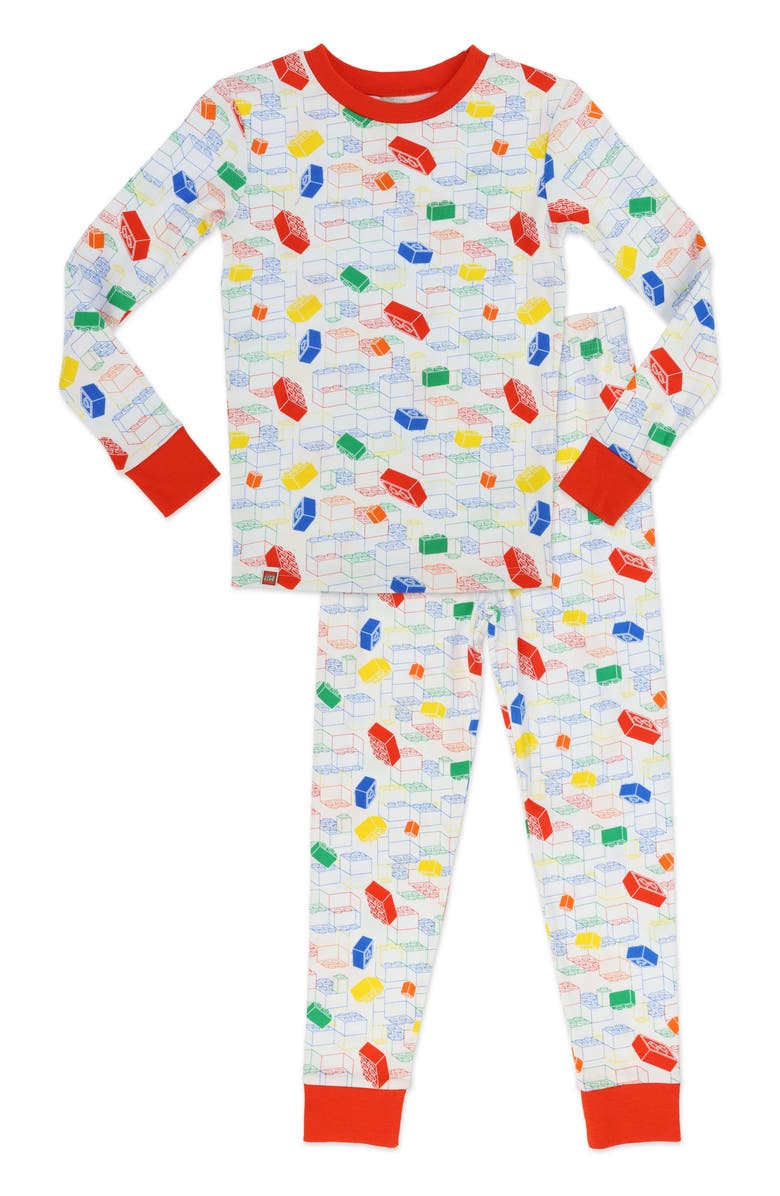 SGI Apparel Kids' Lego Iconic Fitted Two-Piece Cotton Pajamas, Main, color, 
