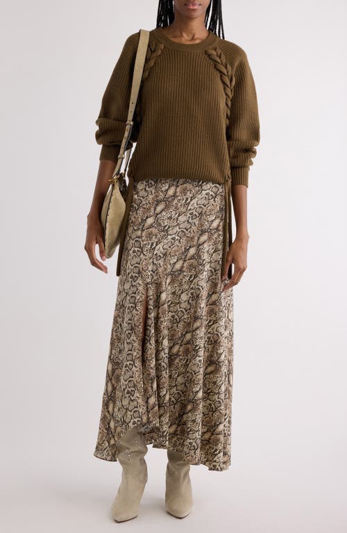 Isabel Marant Noelia Whipstitch Merino Wool Sweater In Bronze