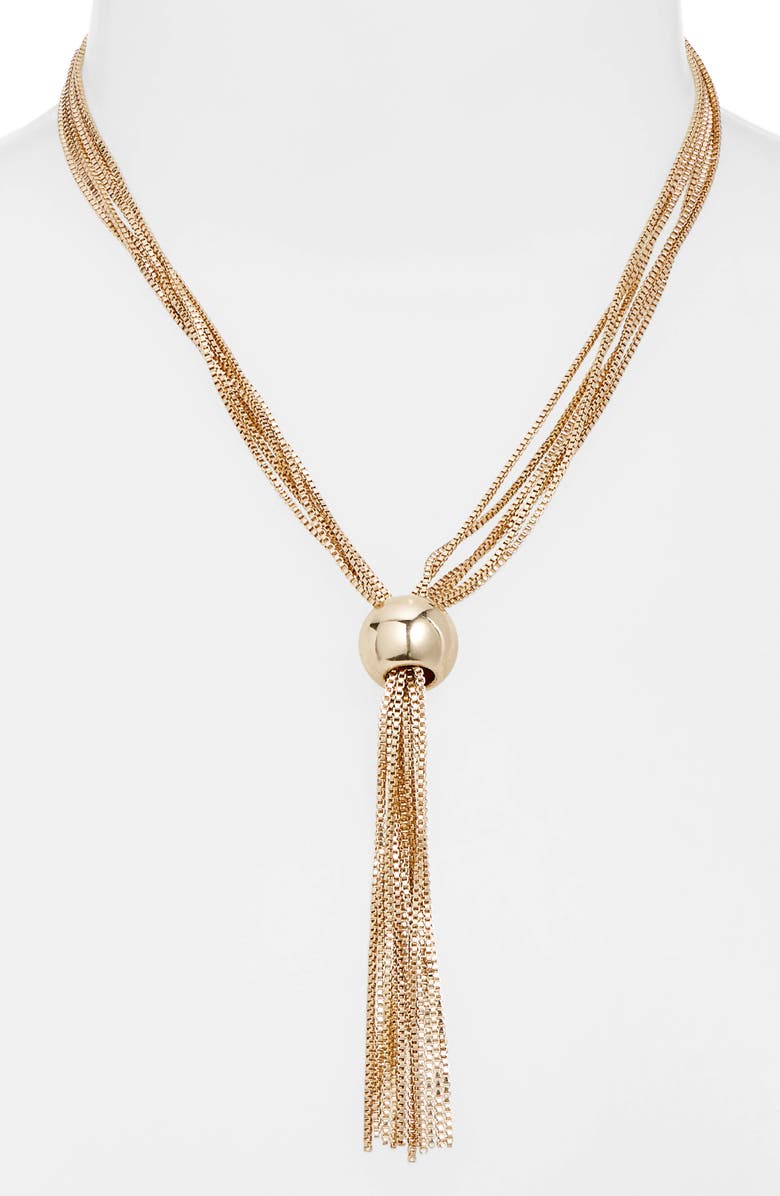 Open Edit Mutichain Y-Necklace, Alternate, color, Gold