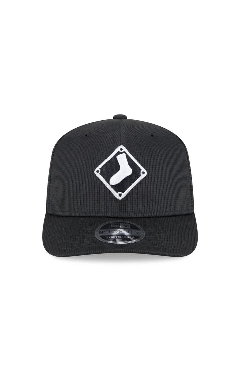 New Era Men's New Era  Black Chicago White Sox 2025 Batting Practice 9SEVENTY Stretch-Snap Trucker Hat, Alternate, color, Black