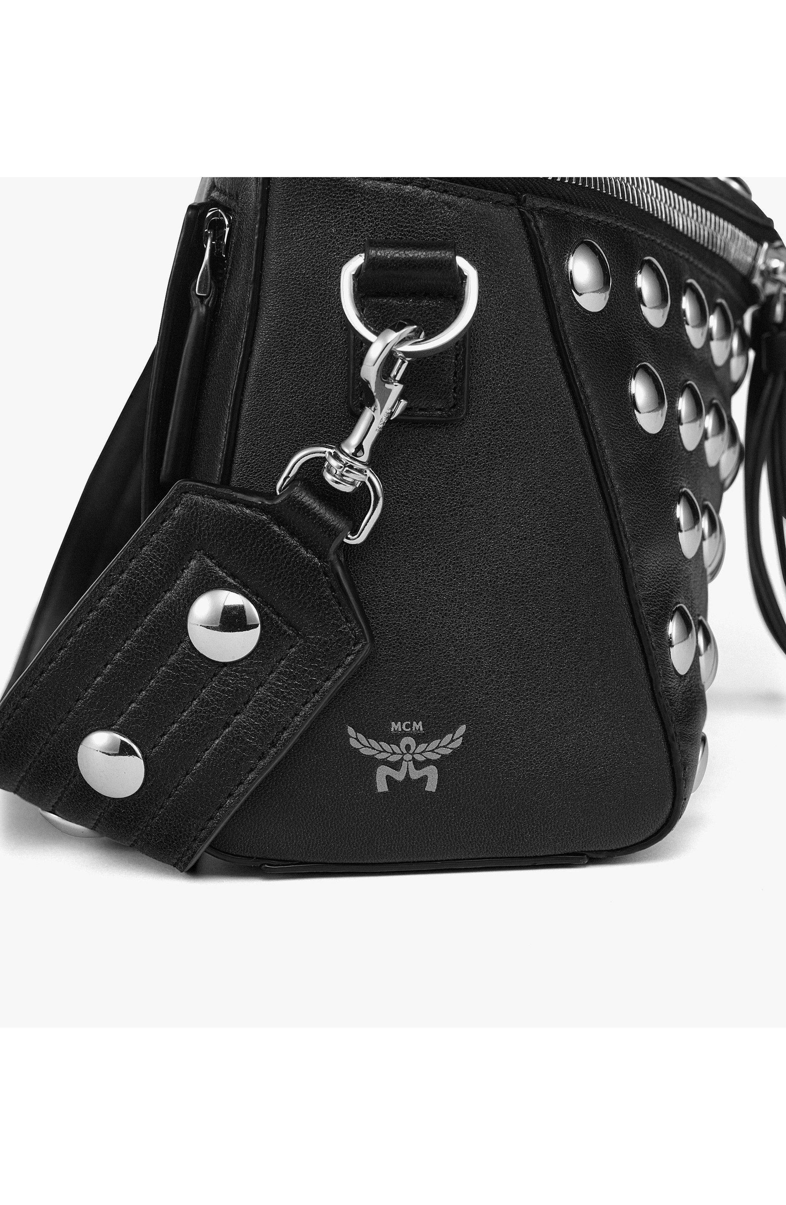 MCM Diamant 3D Shoulder Bag in Galactic Gala Lamb Leather, Alternate, color, Black