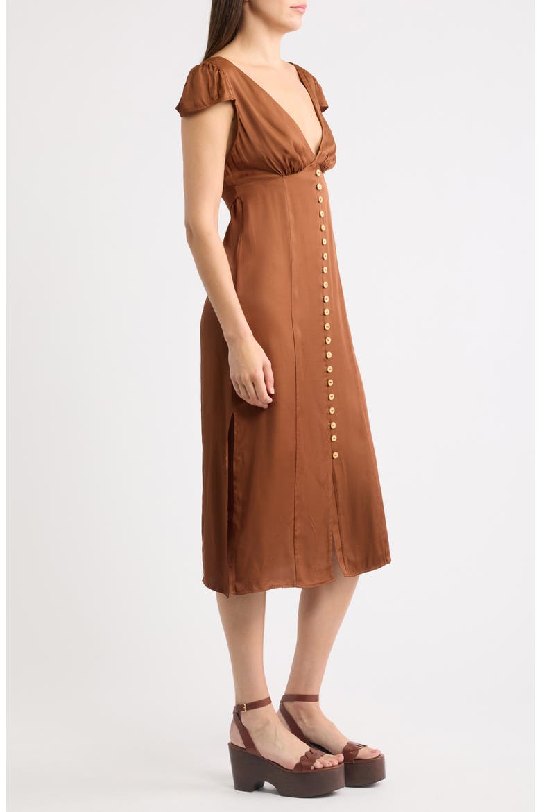 Rio Mixed Scarf Print Voile Dress, Alternate, color, BROWN