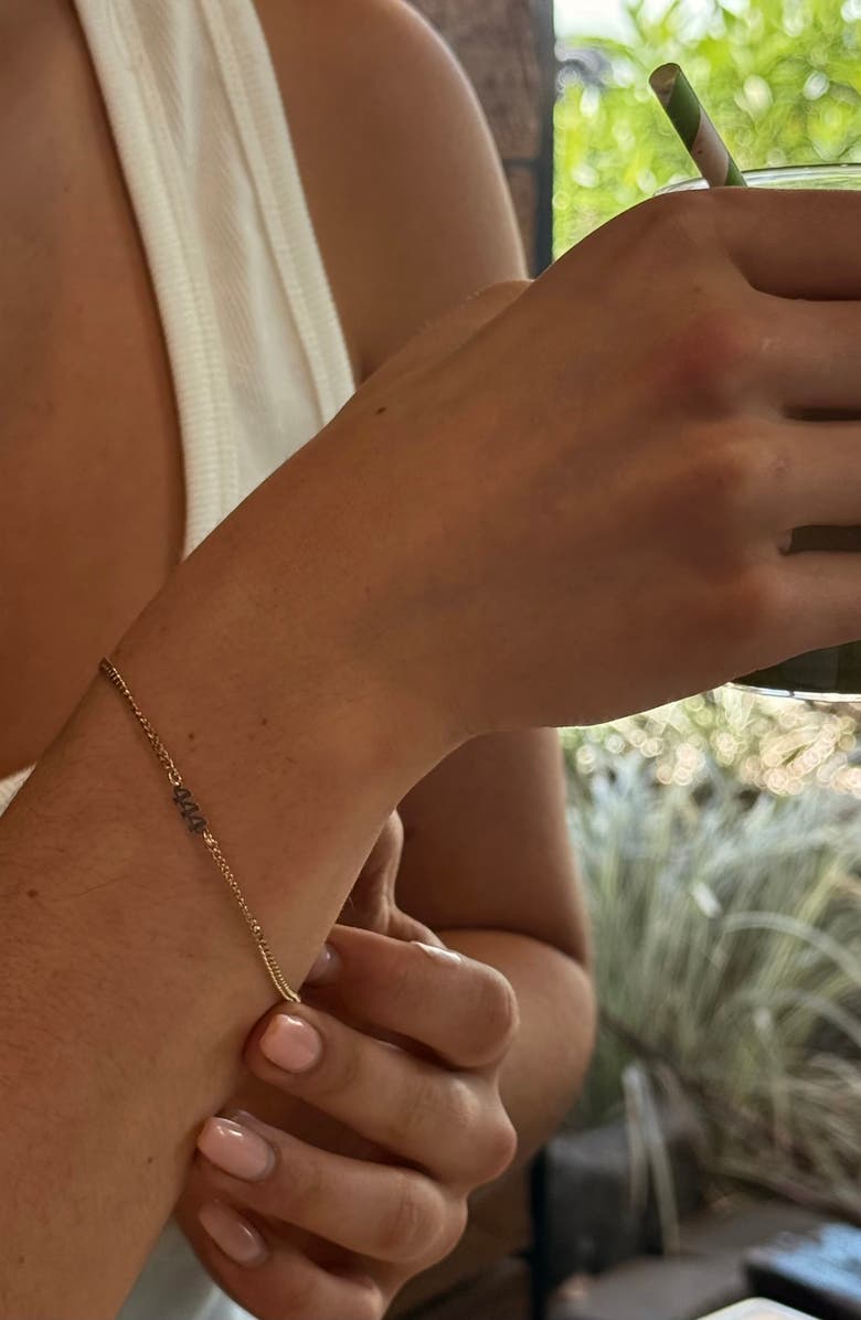 Set & Stones Angel Numbers Bracelet, Alternate, color, Gold / 111