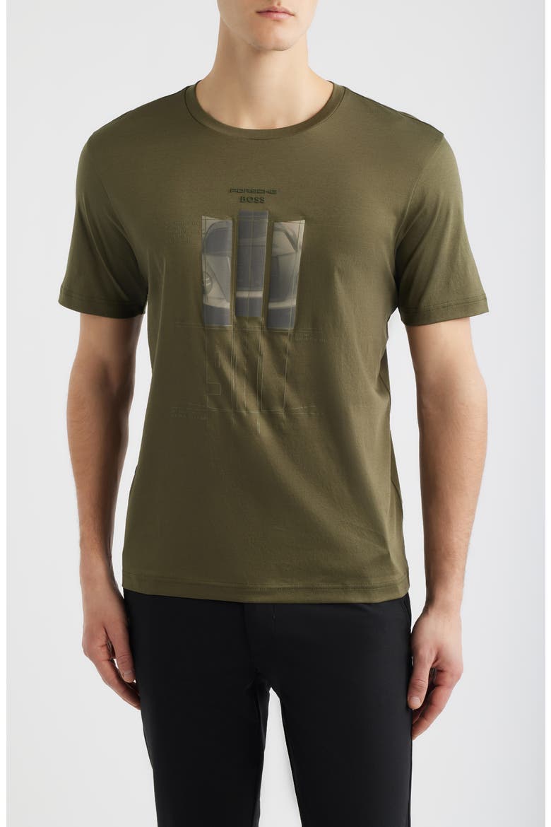 Porsche Spirit 70 Cotton Graphic T-Shirt, Main, color, OPEN GREEN