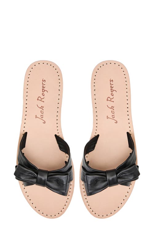 Jack Rogers Brightly Bow Slide Sandal In Black