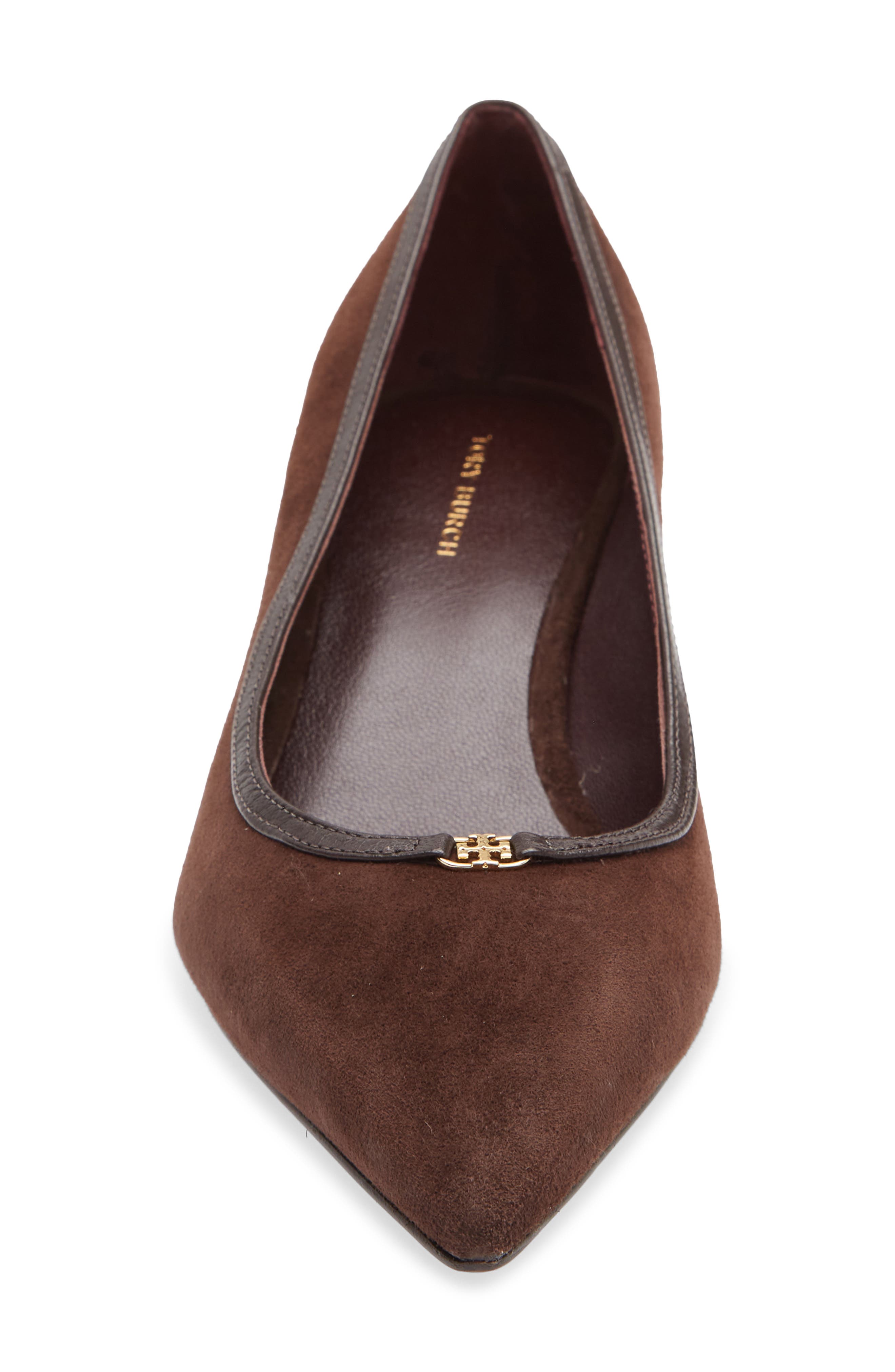 Double T Buckle Kitten Heel Pump, Alternate, color, DARK COCOA / DARK COCOA