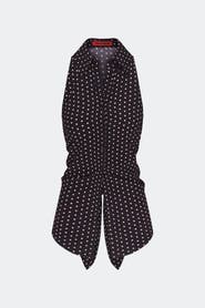 SIMONMILLER Loch Sleeveless Crepe Button Up