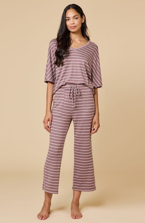 Dream Jersey Relaxed V-Neck with Capri Lounge Set