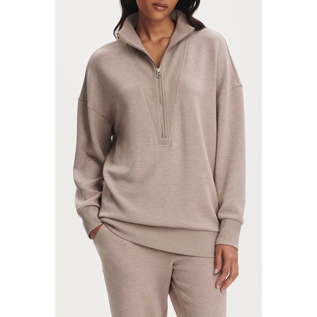 Varley Masie Long Half Zip Sweatshirt In Gray