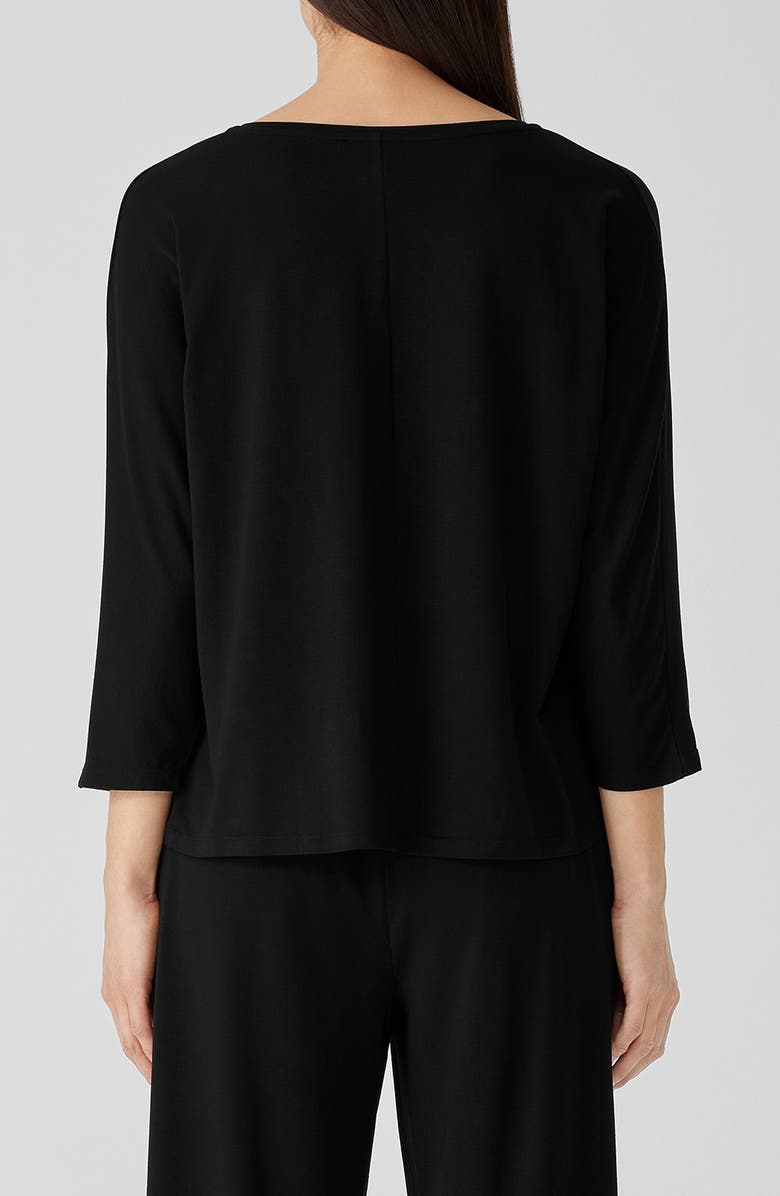Eileen Fisher V-Neck Three-Quarter Sleeve Top, Alternate, color,