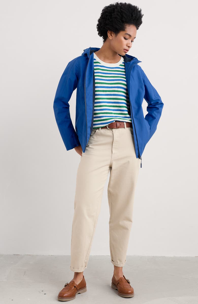 Seasalt Cornwall Waterway Hooded Waterproof Jacket, Alternate, color, Ink