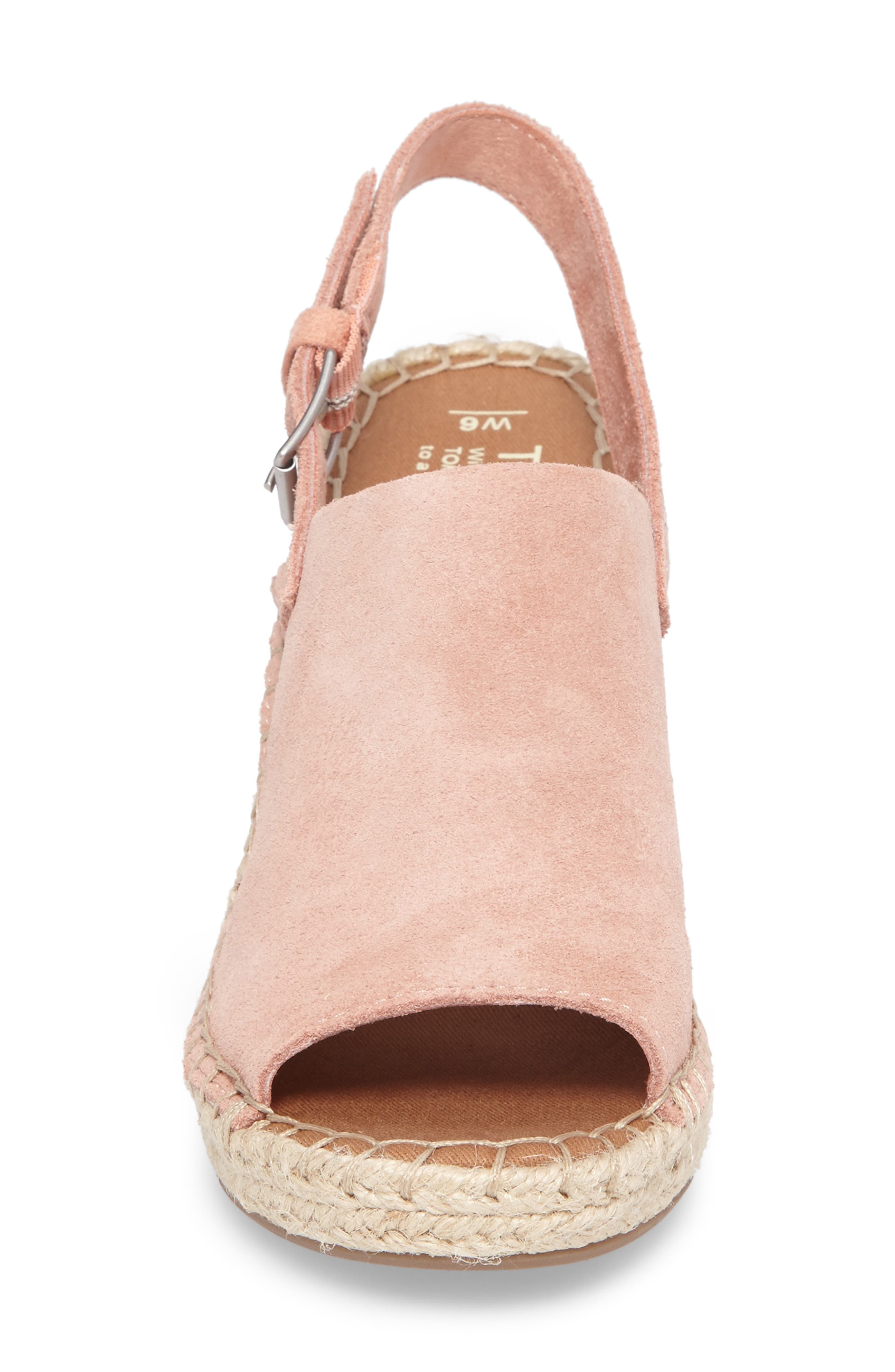 Monica Slingback Wedge, Alternate, color, BLOOM SUEDE