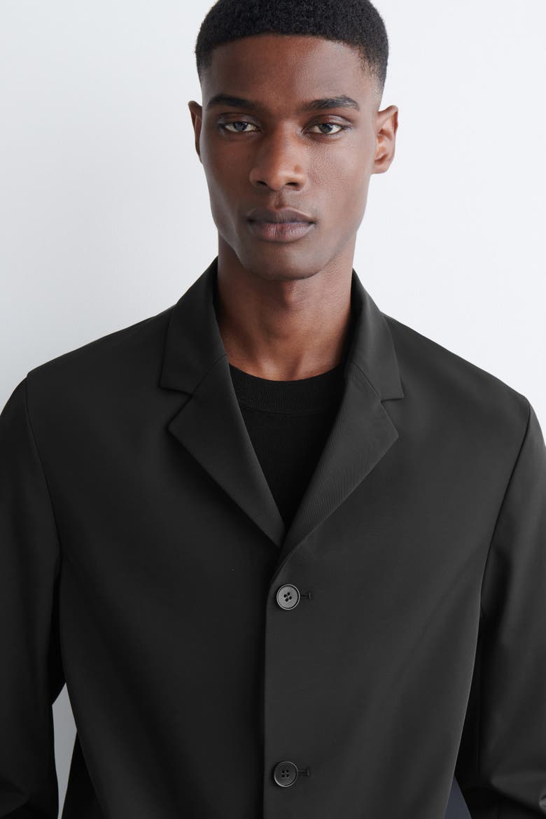 Slim Unstructured Tech-twill Blazer, Alternate, color, BLACK