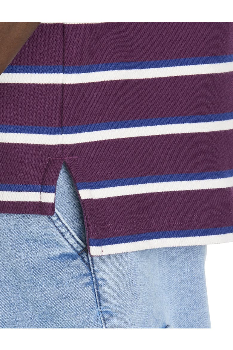 Big & Tall Medium Stripe Polo Shirt, Alternate, color, POTENT PURPLE