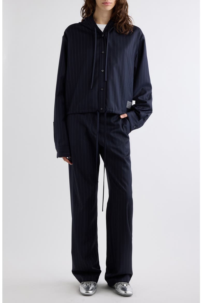 Sip Pinstriped Wool Jacket, Alternate, color, NAVY BLUE