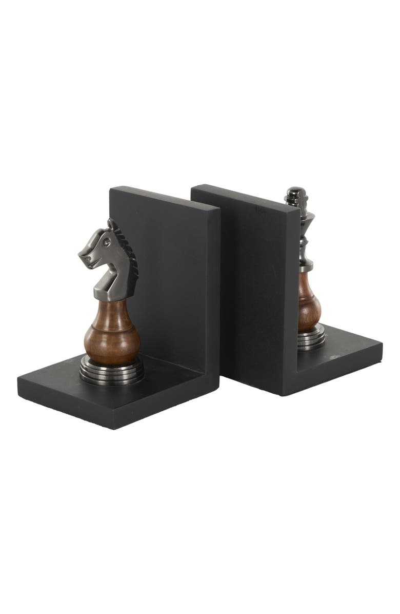 SONOMA SAGE HOME Chess Board Set of 2 Metal Bookends, Alternate, color,