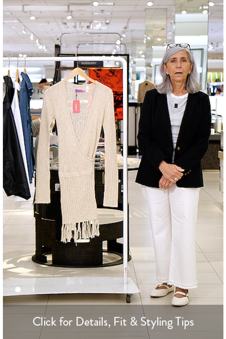 Tassel Long Sleeve Mini Sweater Dress video