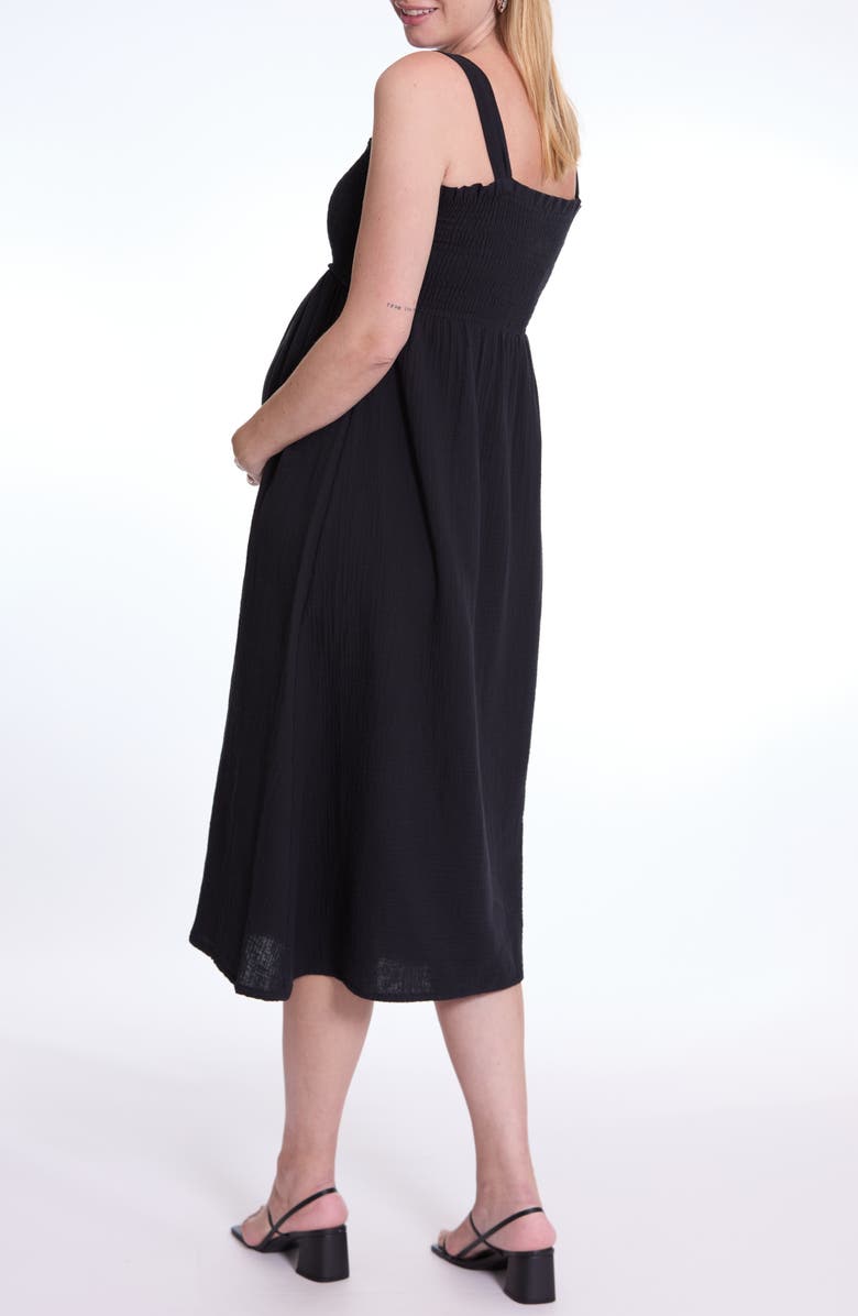 Cache Coeur Lola maternity and nursing dress, Alternate, color, Black