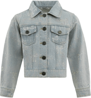 Lola + The Boys Sparkle Bows Denim Jacket