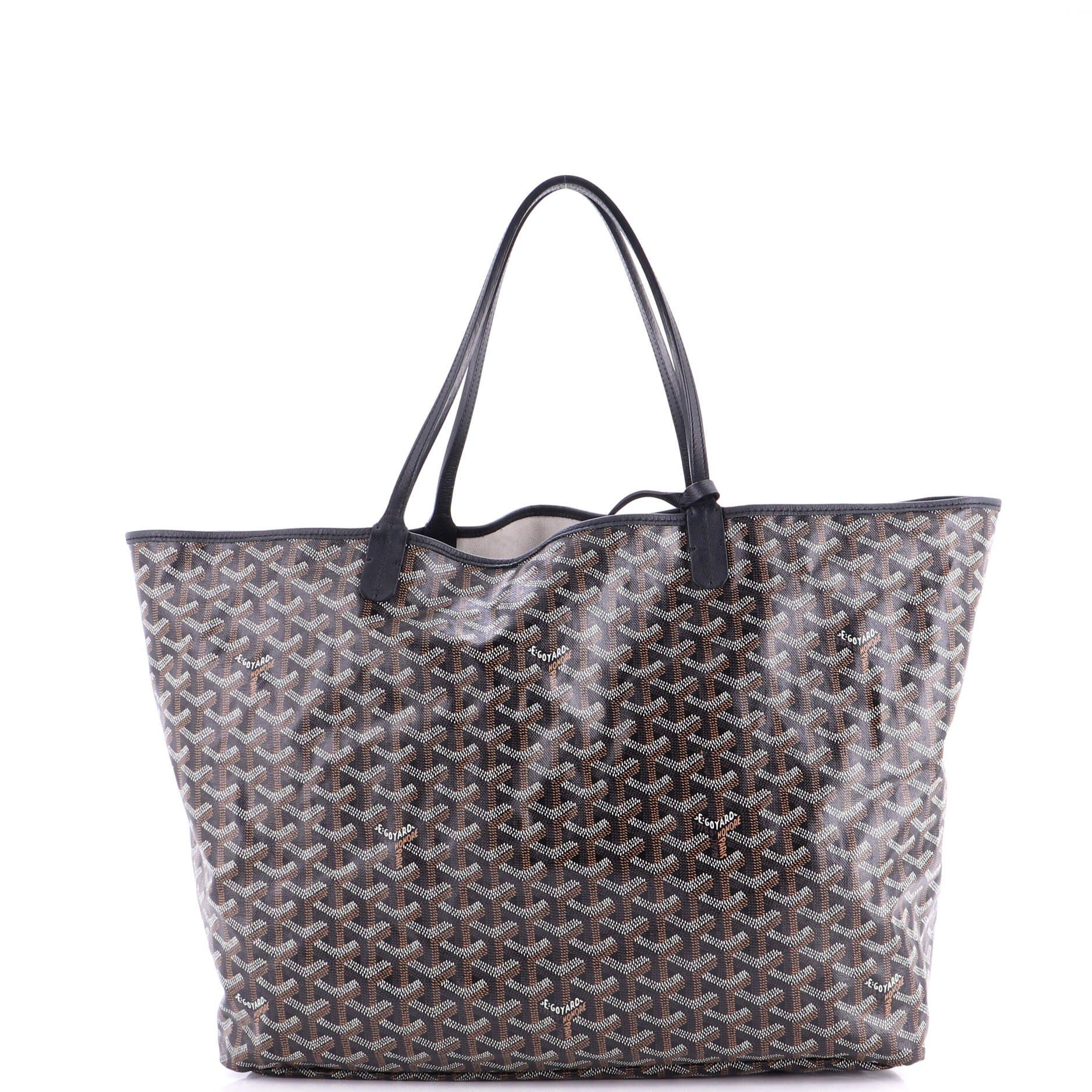 Pre-Owned Goyard Saint Louis Tote Coated Canvas GM, Main, color, Black